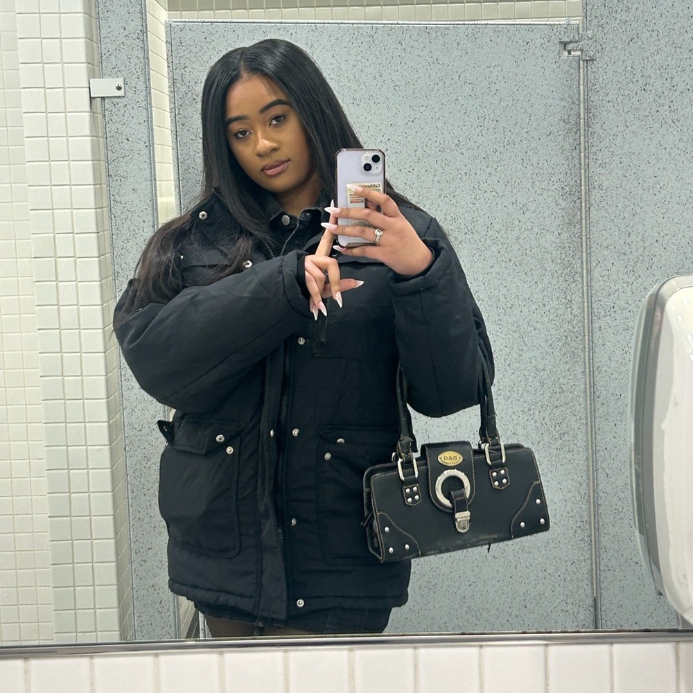 Black utility coat